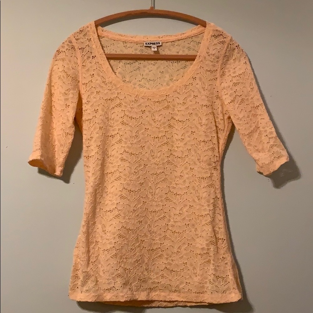 Women’s Small Floral Stretchy Blouse, Express